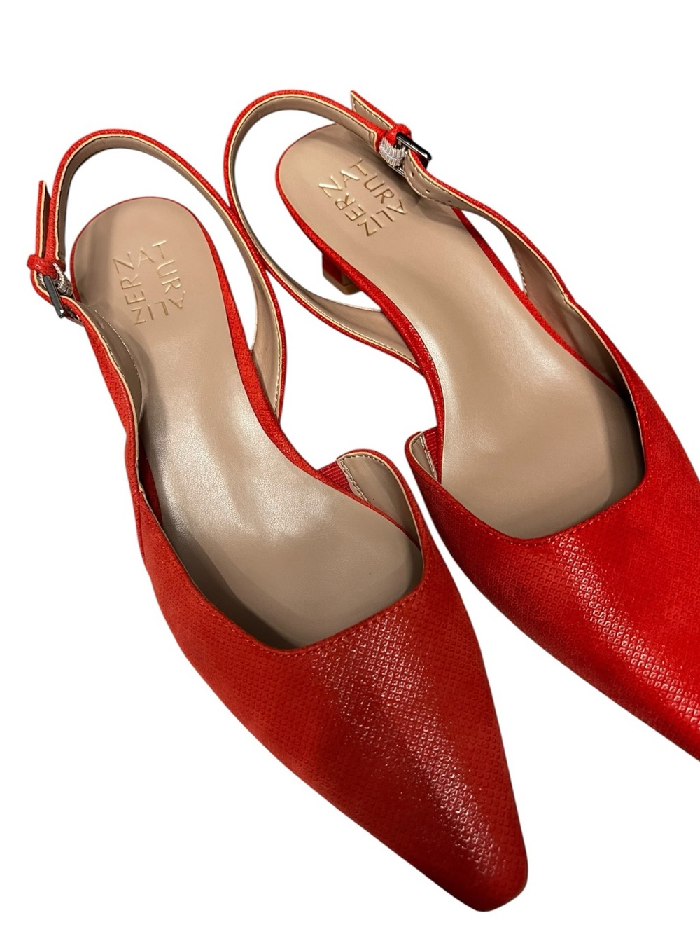 🌻NEW w/box Naturalizer Dalary Slingback Dress Pumps Maserati Red Pointed Size 9 - Picture 6 of 10
